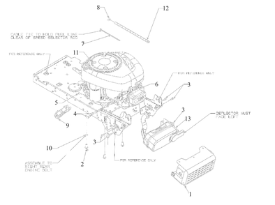 Engine Accessories Diagram and Parts List for 13AM77SSA00 2023 Yard Machines Lawn Tractor